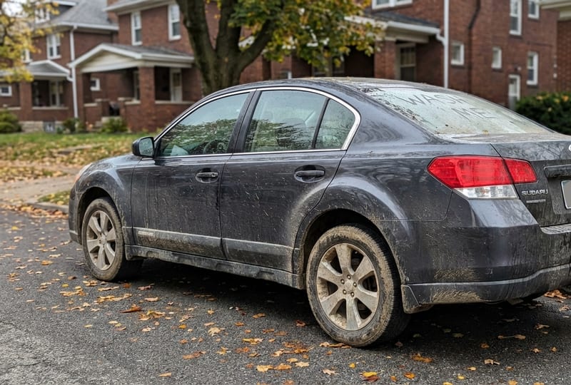 Carro sujo antes da lavagem em Petrópolis